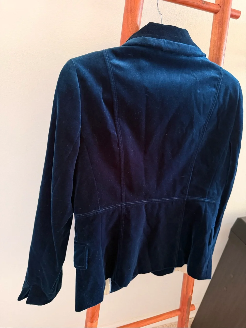 J.Crew midnight blue velvet jacket